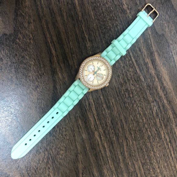 Teal Watch with Crystals - Picture 2 of 3